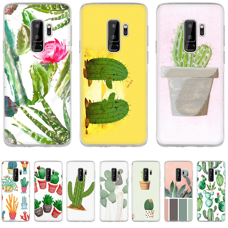 Mobile Phone Case For Samsung A3 A5 A6 A7 A8 A9 A10 A20 A30 A40 A50 A60 Hard Cover Watercolour Cactus And Succulents Coque | Мобильные