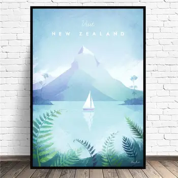 

New Zealand Minimalist Travel Canvas Art Print Wall Poster Living Room Decoration No Frame
