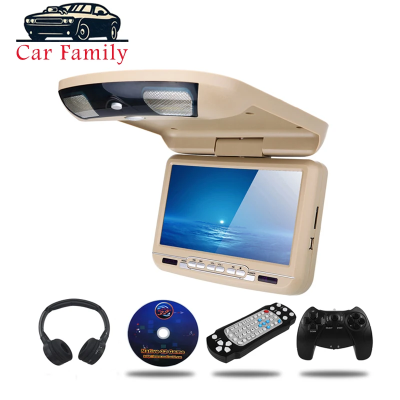 9 дюймовый Автомобильный откидной монитор с креплением на крышу светодиодный