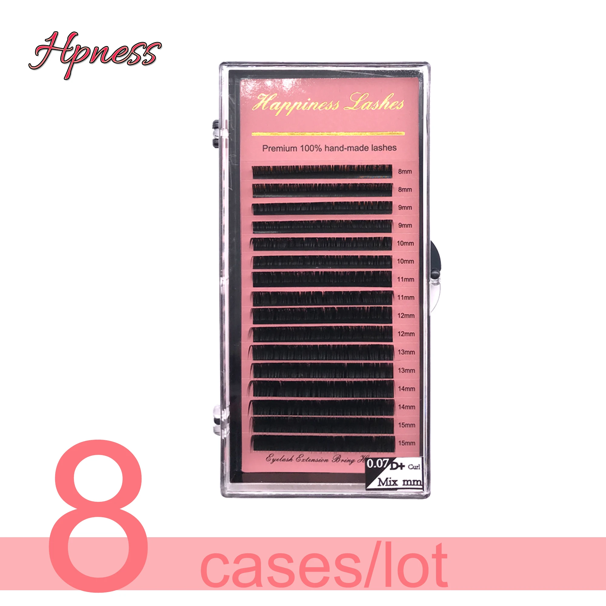 

16Rows Makeup Premium Individual Natural Soft Classic Silk Eyelash Extension For Professionals 100% Handmade 8Trays