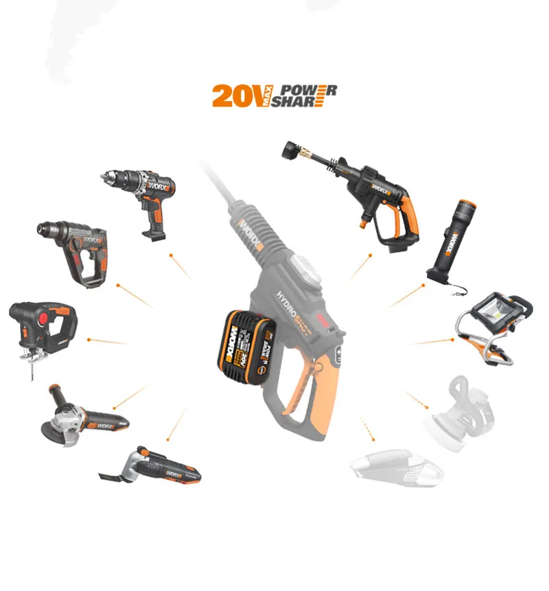 WORX WG630E 20V Cordless Brushless motor Hydroshot Portable High pressure washer BatterY and Charge