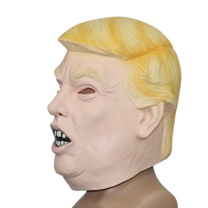 Забавный реалистичный Латекс Знаменитости президент Дональд Трамп маска Хэллоуин Мяч Карнавальная маска Костюм для вечеринки