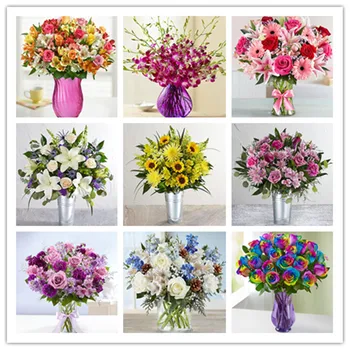 

Diamond painting full round diamond / flower 5D DIY diamond embroidery cross stitch home decoration