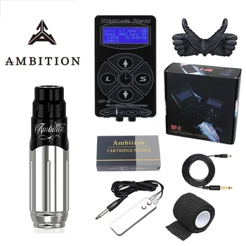 

Ambition Permanent Makeup Machine Set Tattoo Rotary Pen Kits LCD Power Supply for Tattoo Artist