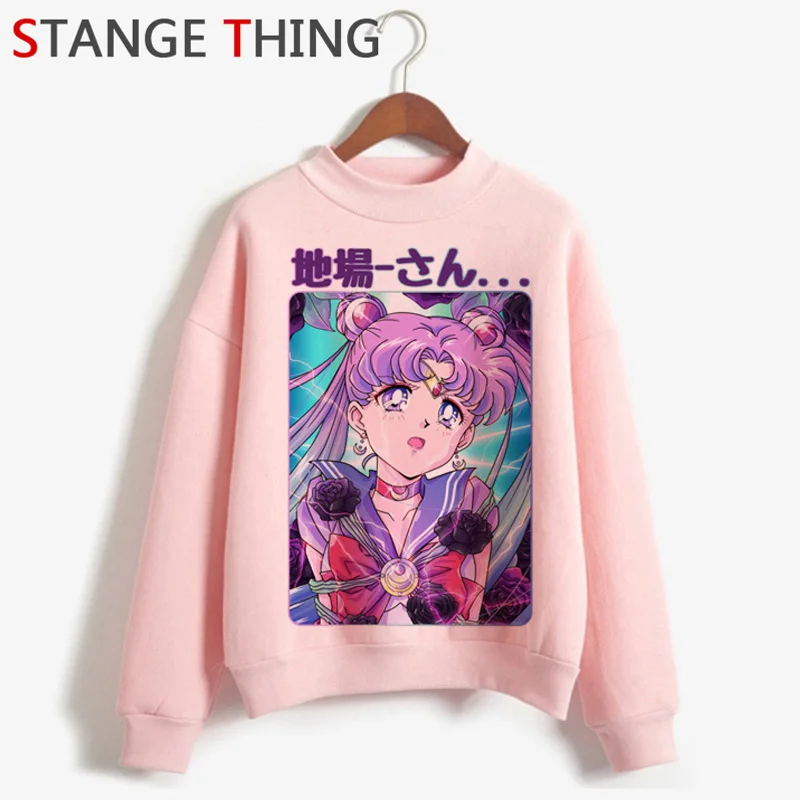 Сейлор Мун японское кавайное аниме Harajuku Толстовка для женщин Ullzang милый мультфильм Usagi Sweashirts теплый 90s Графический Hoody женский - Цвет: H3613