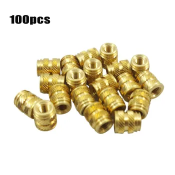 

100pcs M3 3mm M3-0.5 Brass Threaded Metal Heat Fixing Screw Insert 3D Printing Standoff Pillar Spacer Nut