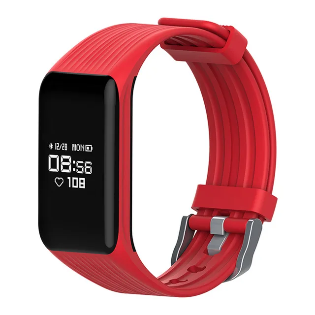Красный Водонепроницаемый браслет 3 Smartband IP68 спортивный трекер для плавания умный Браслет фитнес-браслет монитор сердечного ритма модные умные часы - Цвет: Красный