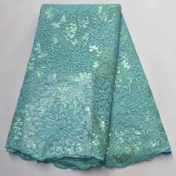 

Latest Organza Lace Fabric sequins lace embdroidery High Quality African French Lace Fabric For african Wedding RF5G4