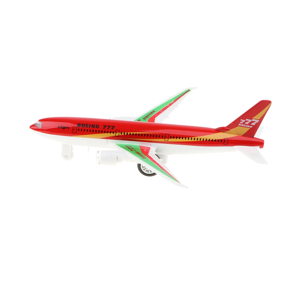 777 Red Color Airplane Die-Cast Passenger Plane Model Art Craft 
