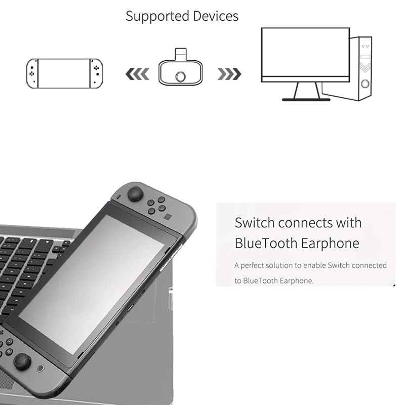 Мини беспроводной аудио адаптер тип-c Bluetooth 5,0 передатчик адаптер для переключателя Bluetooth передатчик