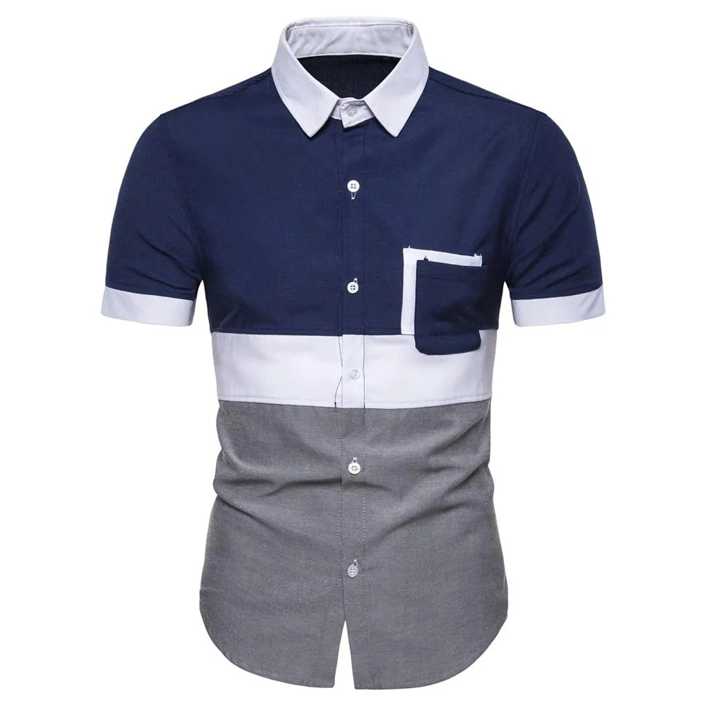 Chemise Homme, модная Мужская Летняя Повседневная рубашка, мужская рубашка с коротким рукавом, топы, хлопок, мужская деловая рубашка