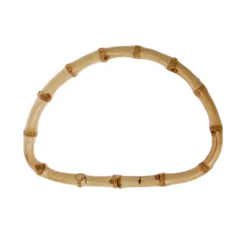 

D shape Bamboo Handle for Handmade Handbag DIY Tote Purse Frame Making Bag Hanger