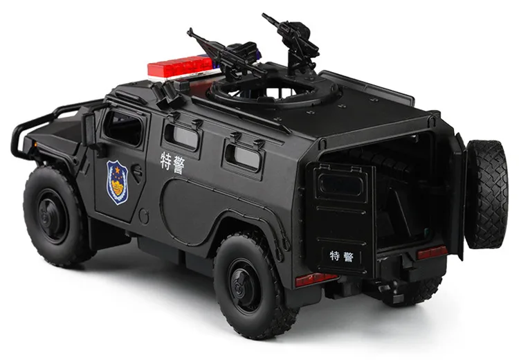 Высокая имитация 1:32 русский Тигр полицейский бронированный автомобиль сплав модель, литой звук гладкая детская игрушка модель автомобиля