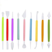 Инструменты для украшения торта 9 шт двойные fondant(сахарная) Торт украшения ручка украшения Sugar Craft кисть для пресс-форм DIY моделирование гравировальная ручка