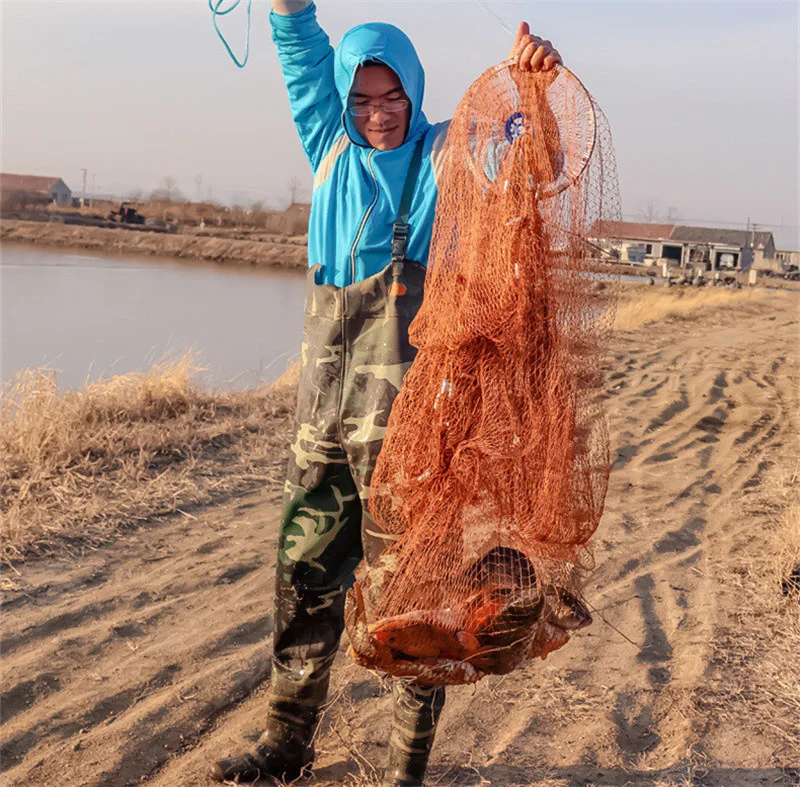 High Strength Small Mesh Casting Fishing Network American 240cm 300cm Diameter Hand Cast Net Fishing Tools (3)