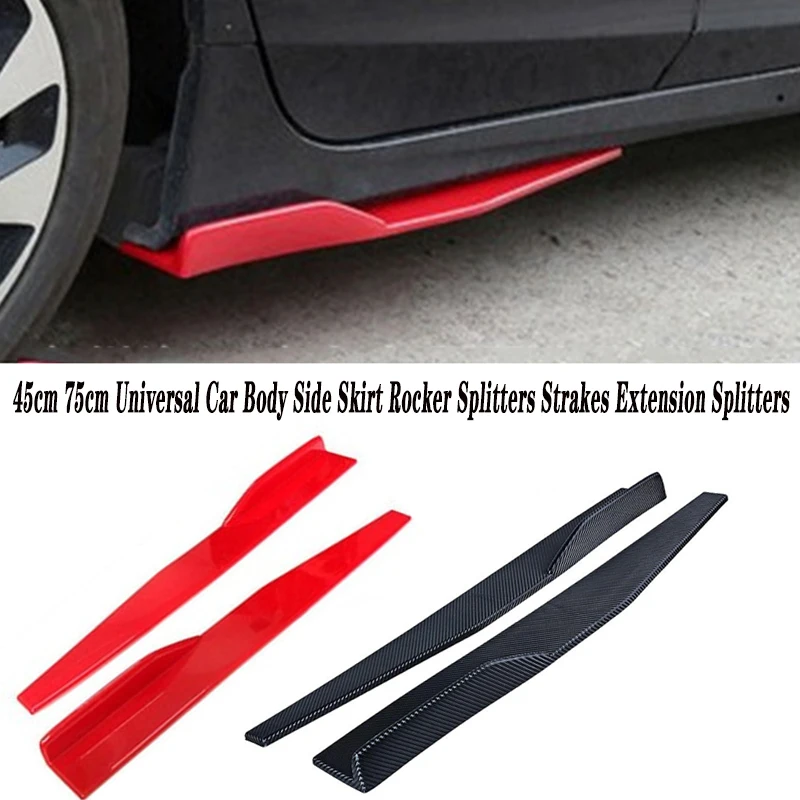 

74.5cm Carbon For Mitsubishi Lancer Pajero Ford Focus 2 3 Fiesta Citroen C4 Car Door Side Skirt Fender Diffuser Spoiler Aprons