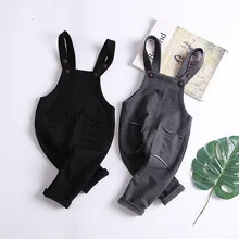 Новые стильные детские штаны на подтяжках, Хлопковые вязаные штаны на подтяжках для детей 0-3 лет, универсальная одежда в Корейском стиле