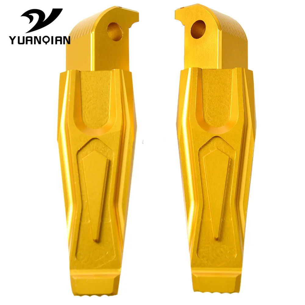 CNC алюминиевый мотоцикл складной Rearset подножки Задние подножки подставки для ног Пассажирские подножки для YAMAHA MT-07 MT07 2013 - Цвет: gold