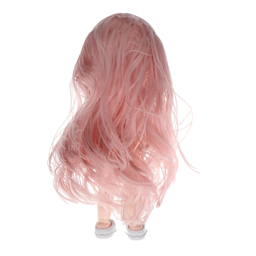 Lovely 13 Moveable Ball Joints 1/12 BJD Mini Girl Doll 3D Eyes DIY Supplies Birthday Gift  Pink Yellow Silver Hair Dolls Toy