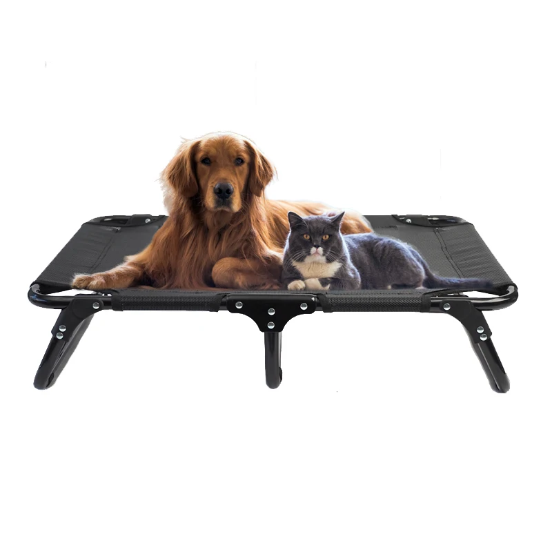 

Slip Pet Camp Bed Summer Cool Nest Off The Ground Dog Bed Folding Free Installation Moisture-proof Breathable Golden Hair