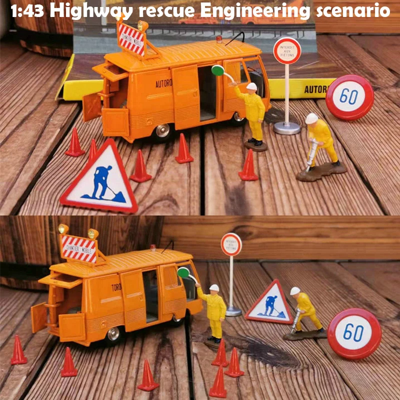 Редкий тонкий 1:43 шоссе спасательный инженерный случай сплава Ван коллекция моделей
