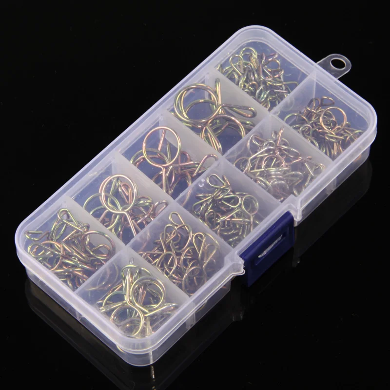 Hose Clamps 126Pcs 5mm-14mm Hose Clamp Zinc Plated Spring Clips Gear Hose Fuel Line Clamp for Boats Motorcycles