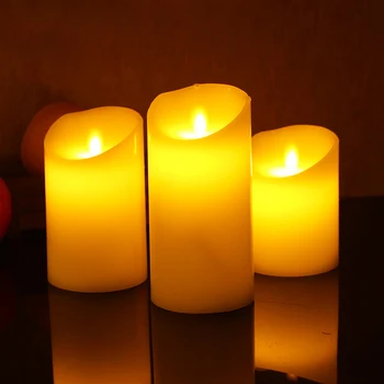 

3PCS Flameless LED Candles Battery Powered Swing Candles Tea Lights For Wedding Props Halloween Decoration TP899