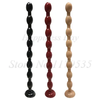 50cm Long Anal Bead Plug With Suction Cup Prostate Massager Anus Dilator Butt Plug Masturbate Anal Bead Sex Toys For Men Women 4