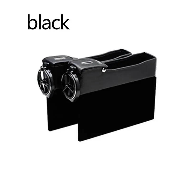 Black Left Щелевая коробка для хранения автомобильного сиденья, держатель для стакана, держатель для напитков, органайзер, автоматический зазор, карман для хранения, подставка для телефона, держатель для карт, чехол для монет, аксессуары - Название цвета: Black Left
