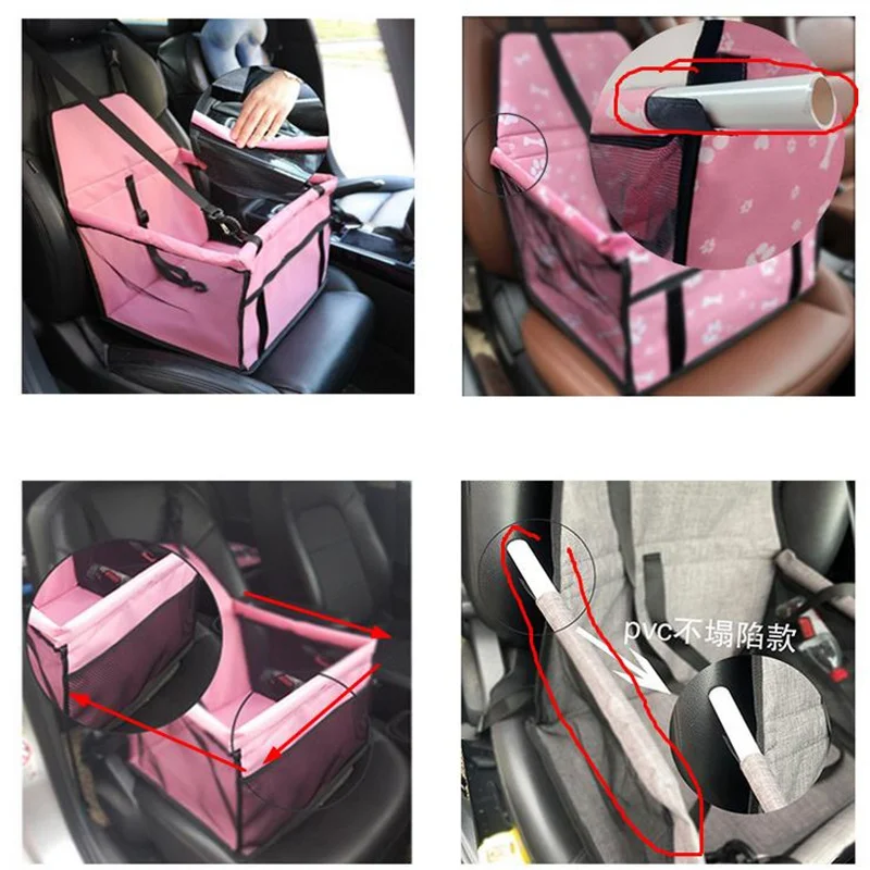 Pet Carrier Bag PVC tube Cover Pad Dog Seat Carry Cat Puppy House Car Travel Folding Hammock Waterproof Basket
