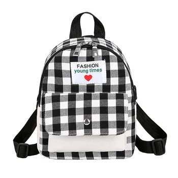 

Backpack women 2020 New Womens Portable Backpack Casual Wild Fashion Contrast Plaid Travel Backpack mochila feminina