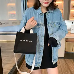 Корейский модный стиль Маленькая Холщовая Сумка через плечо мини квадратная сумка через плечо переносная Повседневная сумка для женщин