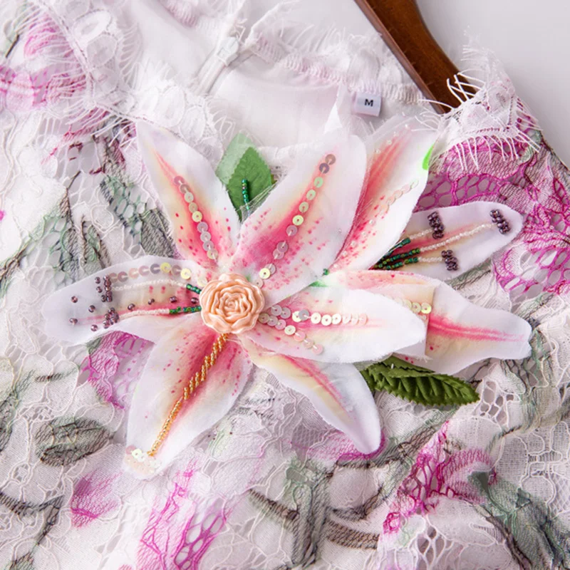 AELESEEN Lily Series Подиумные цветочные платья длиной до пола сексуальные с принтом на рукаве Роскошные Аппликации бисером Макси Вечерние платья