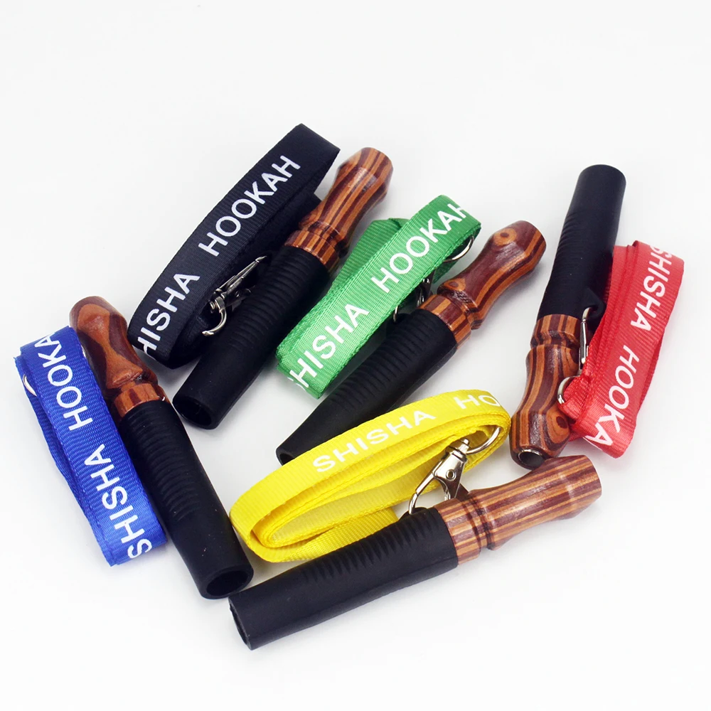 Hookah Shisha Mouthpieces Wooden Hang Rope Strap Mouth Tips Sheesha Chicha Narguile Shisha Accessories
