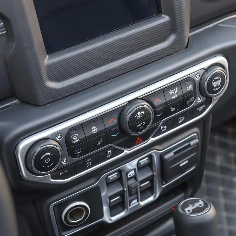 Interior Mouldings for Car Air Conditioning Control Knob Decoration Cover for Jeep Wrangler Jl Up Car Accessories