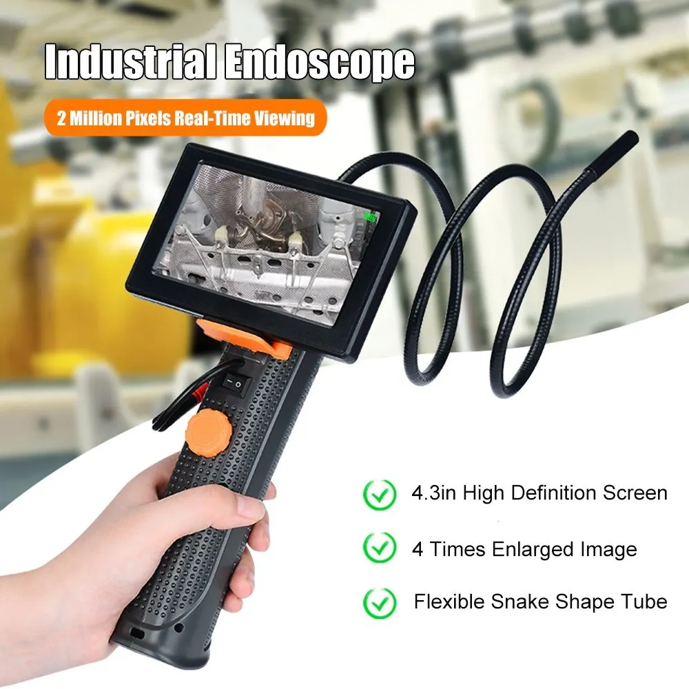 Industriële Endoscoop 4.3in Groot Scherm High Definition Display Micro-Inspectie Pijplijn Airconditioner Tool - AliExpress