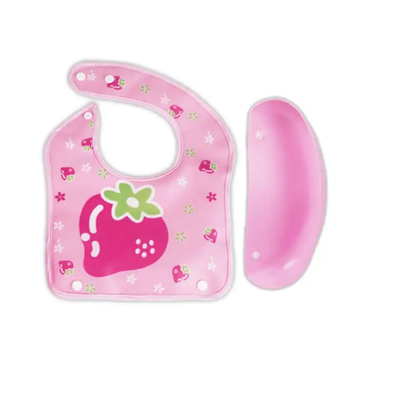 Baby Bibs EVA Waterproof Lunch Bibs Boys Girls Infants Cartoon Pattern Burp Cloths For kids Self Feeding Care pocket bib