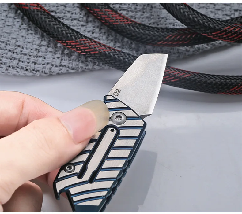 Прямая поставка D2 стальной Zebra складной нож титановая ручка Открытый нож выживания кемпинг Портативные Ножи карманные ручные инструменты с коробкой