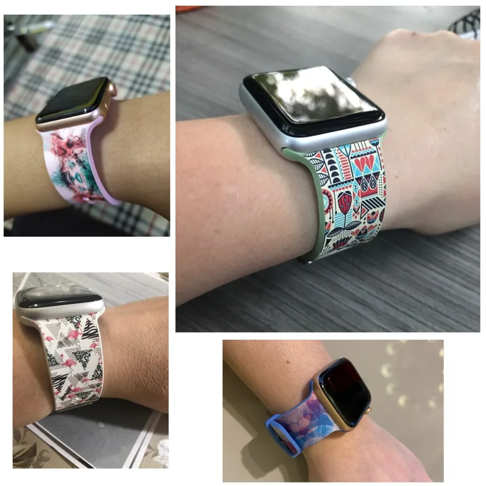 Ремешок для Apple watch 5, 4, 44 мм, 40 мм, ремешок iwatch, 42 мм, 38 мм, силиконовый ремешок для часов, браслет для Apple watch 4, 3, 2, аксессуары