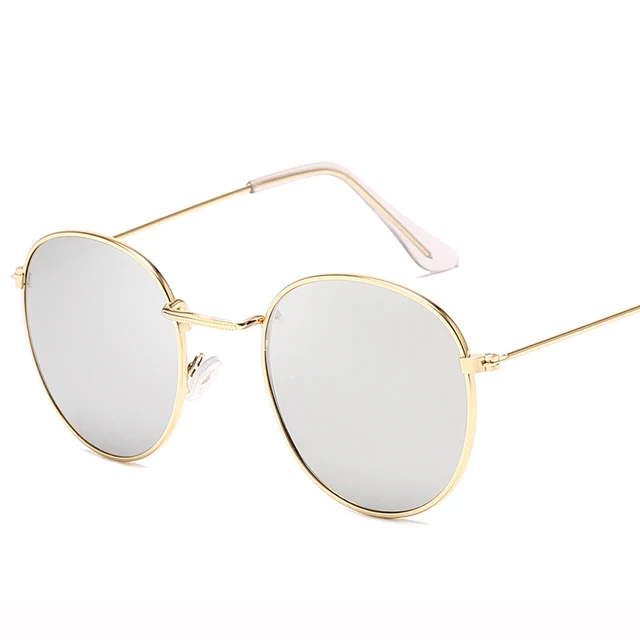LeonLion 2021 Fashion Retro Sunglasses Men Round Vintage Glasses for Men/Women Luxury Sunglasses Men Small Lunette Soleil Homme GoldSilver