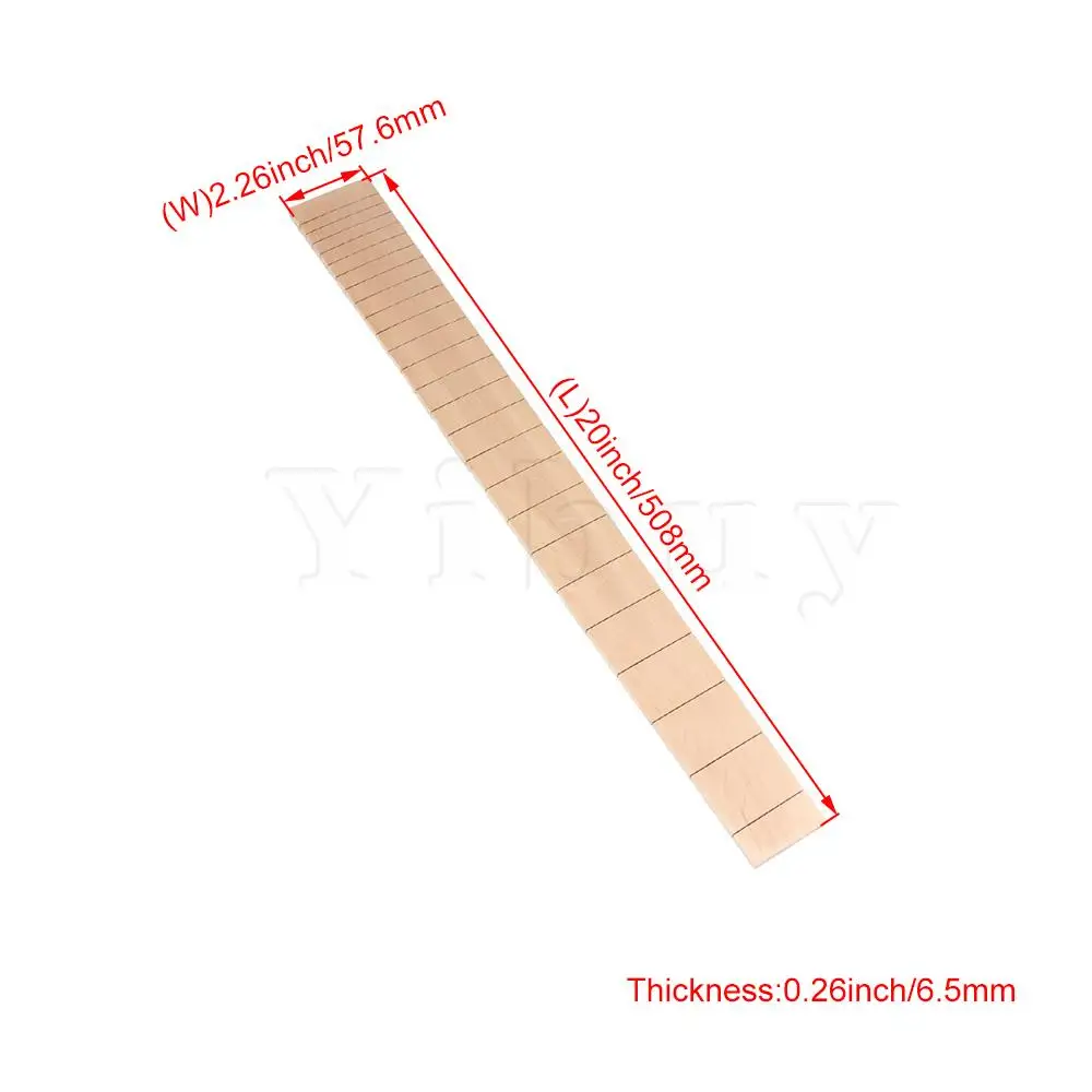 Yibuy 50,2x5,76x0,65 см 24 лада щелевая Гриф для элактрической гитары DIY