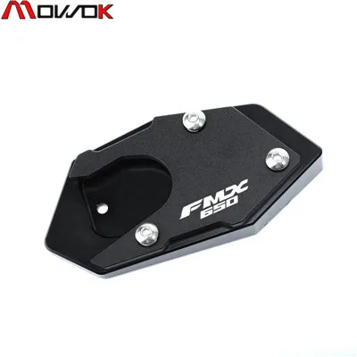 Для XLV 600 650 700 TRANSALP/DOMINATOR NX 650/FMX 650 Подножка для ног Выдвижная боковая подставка увеличитель опорная пластина - Цвет: black FMX 650