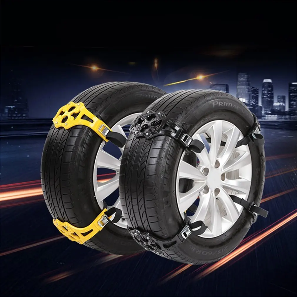 

1PC Universal Outdoor Vehicle Anti-skid Tyre Chain TPU Car Emergency Winter Anti-Slip Chain For Snow Mud Sandy Road