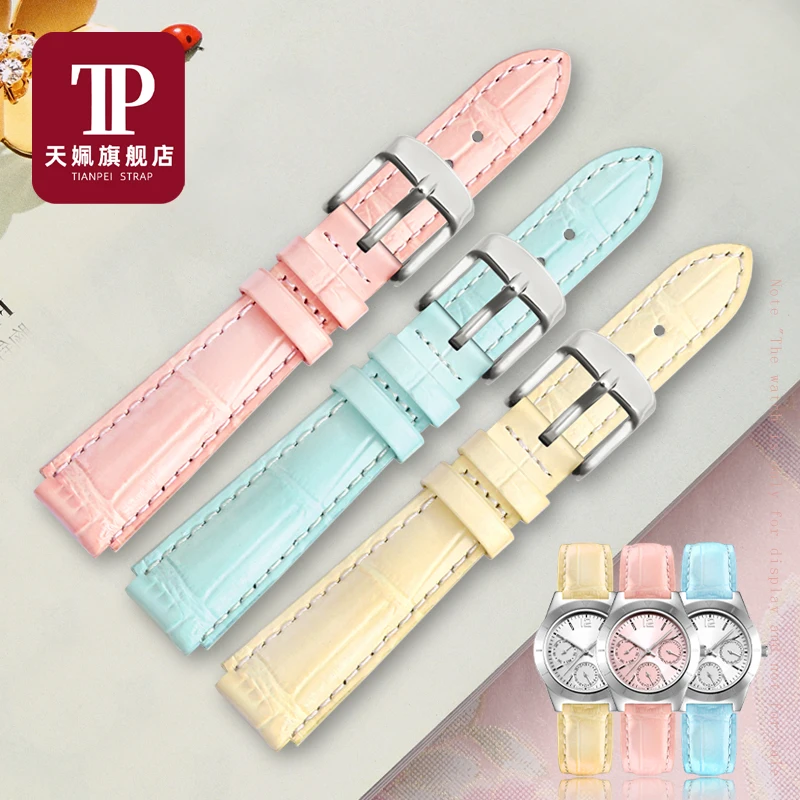 Per Casio Ltp-2069L-4A Ltp-1391 Ltp-V007 Sostituire Cinturino Di Vigilanza Femminile Del Braccialetto Delle Donne Della Vigilanza Della Pelle Bovina A