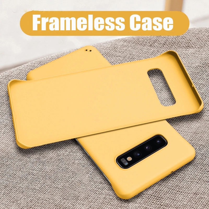 samsung s22 ultra case Luxury Thin Hard PC Frameless Case For Samsung Galaxy S22 Ultra S21 FE S20 Plus S10 S9 Note 20 10 9 Shockproof Solid Color Cover galaxy s22 ultra leather case