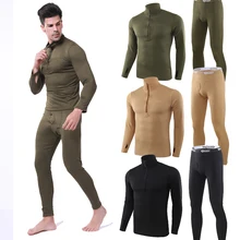 Мужское зимнее флисовое тактическое нижнее белье, кальсоны, Униформа, военная армия, компрессионное термобелье, теплое нижнее белье, наборы