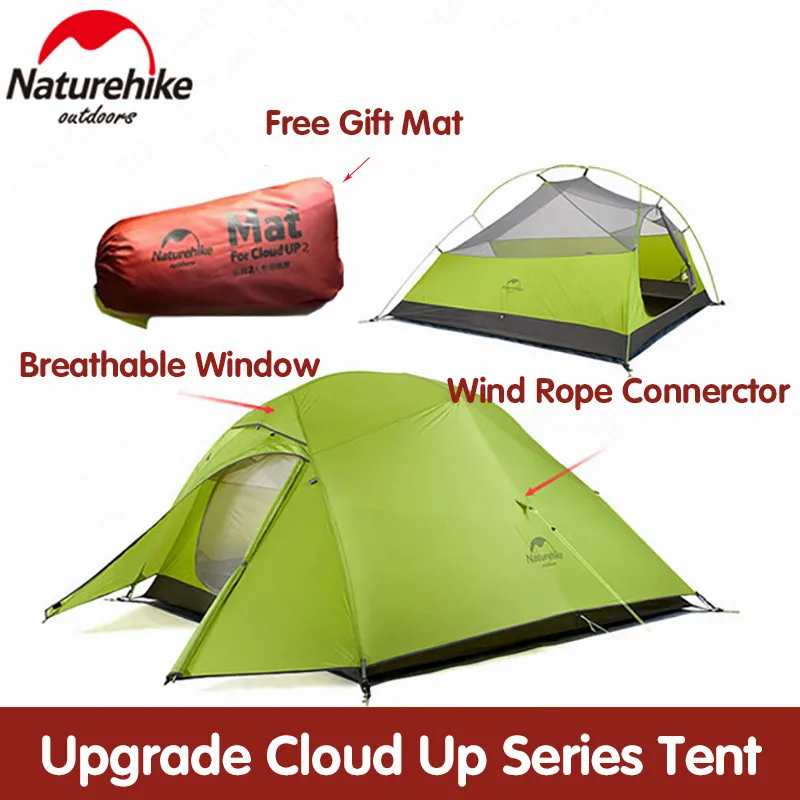 Палатка Naturehike Cloud Up туристическая Ультралегкая силиконовый тент для отдыха на