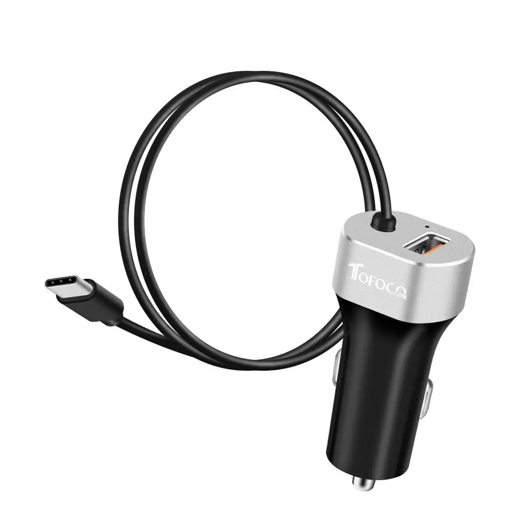 QC3.0 зарядных порта USB для автомобиля Зарядное устройство для Xiaomi HUAWEI телефон быстро Зарядное устройство Тип usb C освещение кабель, зарядное устройство для автомобиля для samsung S8 S9 плюс