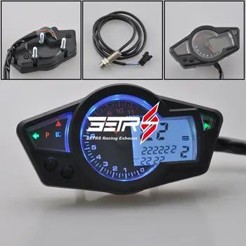 

Motorcycle LCD backlight Speedometer Motorcycle Digital Odometer Speedometer Tachometer Fit for 2&4 Cylinders Motorbike Meter