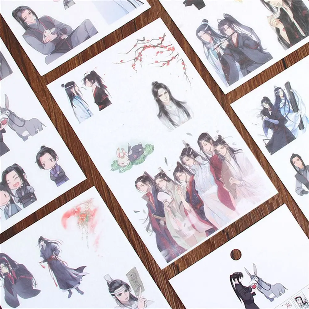 

6Sheets/pack Anime Mo Dao Zu Shi Transparent PVC DIY Scrapbooking Decoration Stationery Stickers Self Adhesive Stickers